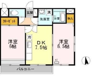 エスポワールIの物件間取画像